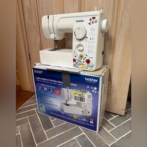 Brother JX2517 Sewing Machine with Blue and White Accents